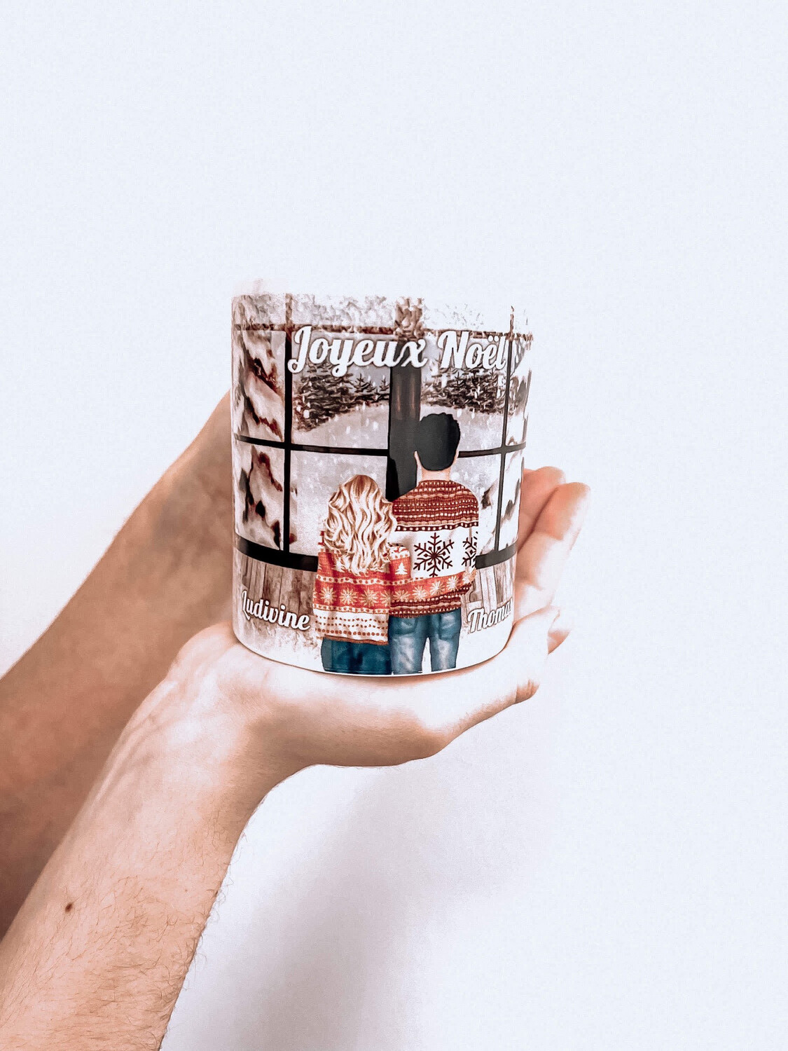Mug de Noël personnalisé pour couple