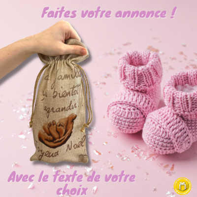 Sac bouteille annonce grossesse personnalisable Sac bouteille annonce grossesse personnalisable