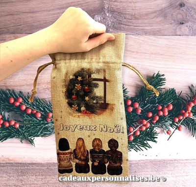 Sac pour bouteille à personnaliser sur le thème des soeurs.