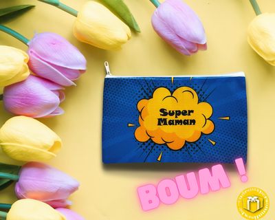 Trousse personnalisée super maman/mamie/marraine/amie