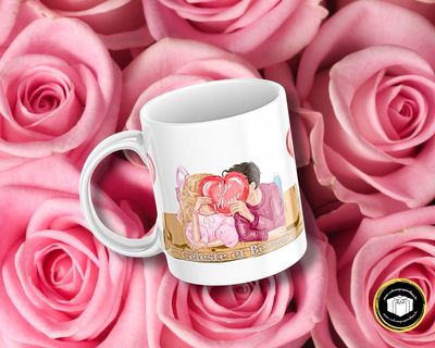 Mug pour couple Saint-Valentin. Choisissez le couple qui vous correspond le mieux et ajouter vos prénoms.