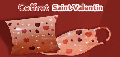 Coffret Saint-Valentin masque et boîte Coffret cadeau coeurs avec masque