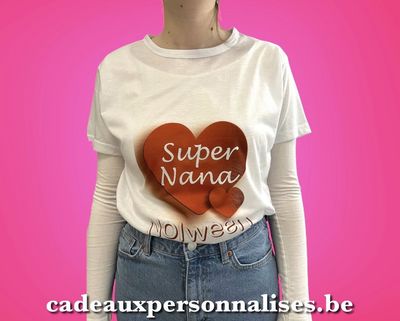 T-shirt super Nana avec prénom