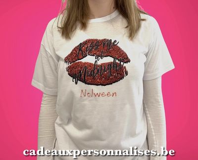 T-shirt Kiss me avec prénom