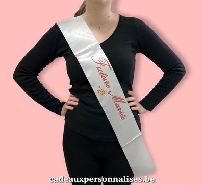Echarpe Miss futur mariée personnalisée Echarpe Miss futur mariée personnalisée