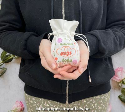 Pochon EVJF fleurs personnalisable Pochon EVJF fleurs personnalisable