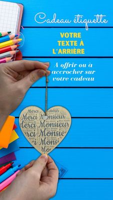 Etiquette cœur merci monsieur Etiquette cœur merci monsieur