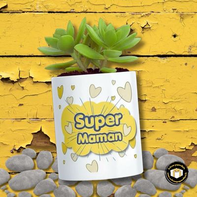 Pot de fleurs super maman Pot de fleurs super maman