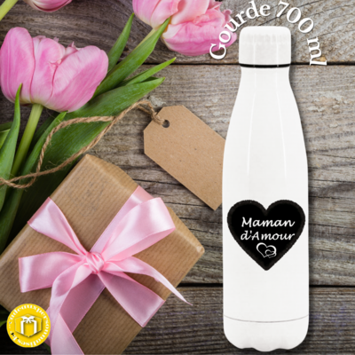 Gourde maman d'amour en acier inoxydable de 700 ml personnalisée.