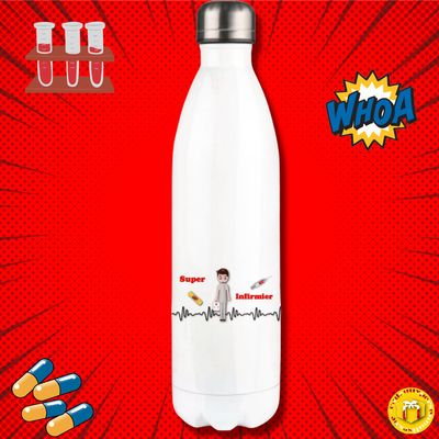 Bouteille isotherme personnalisée super infirmier