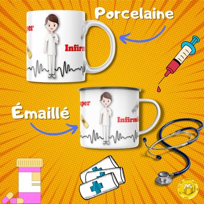 Mug infirmière à personnaliser