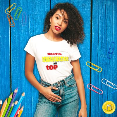 T-shirt personnalisé institutrice au top