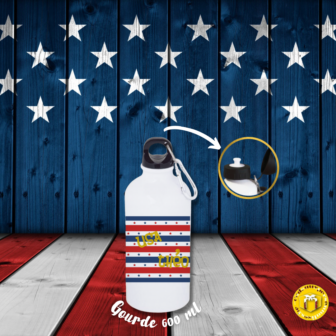Gourde personnalisée drapeau américain 