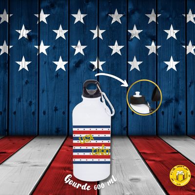 Gourde personnalisée drapeau américain 