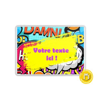 Boîte à tartines comics personnalisée avec le prénom