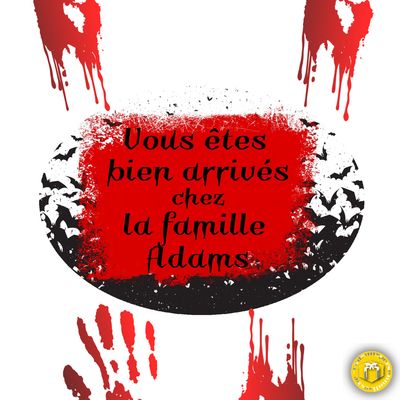 Plaque pour porte en fibre de verre avec deux trous   Halloween sanglant.