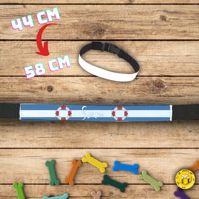 collier personnalisé pour chien modèle marin