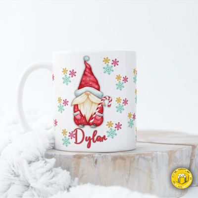 Mug gnome de Noël Mug gnome de Noël avec prénom