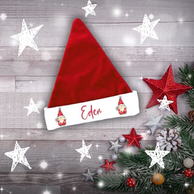 Bonnet de Noël gnome avec prénom Bonnet de Noël gnome avec prénom