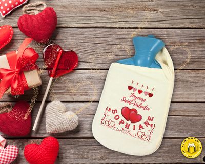 Bouillotte personnalisée joyeuse Saint-Valentin Bouillotte personnalisée joyeuse Saint-Valentin