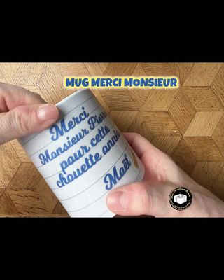 Mug merci monsieur - cahier