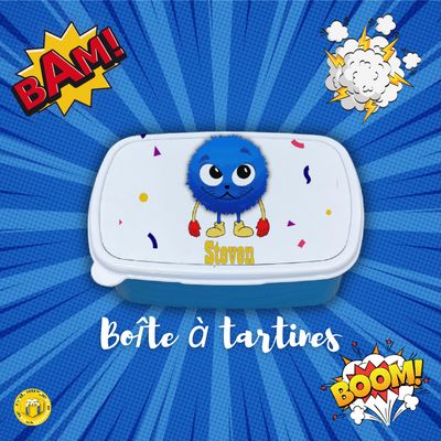 Boîte à tartines la petite bête personnalisée avec le prénom Boîte à tartines la petite bête personnalisée avec le prénom