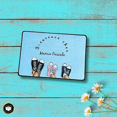 Paillasson bienvenue chez mamie personnalisé