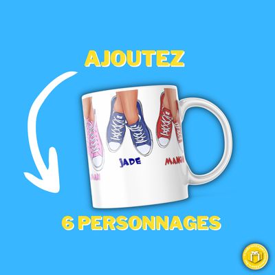 Mug personnalisé famille baskets Mug personnalisé famille baskets