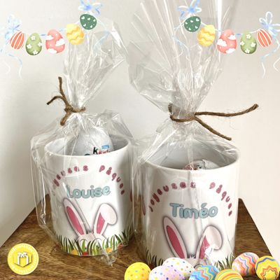 Mug joyeuses Pâques - avec prénom