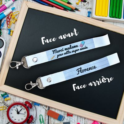 Porte-clefs en tissu personnalisé merci madame