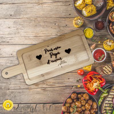 Planche apéro en bois personnalisée - papa d'amour Planche apéro en bois personnalisée - papa d'amour