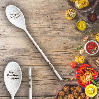 Cuillère en bois personnalisée- Pour la meilleure cuisinière Cuillère en bois personnalisée- Pour la meilleure cuisinière