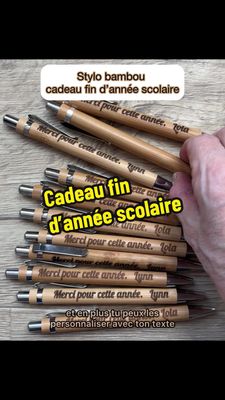 Stylo bambou à personnaliser