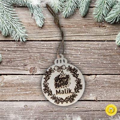 Décoration de Noël en bois personnalisée - Joyeux Noël