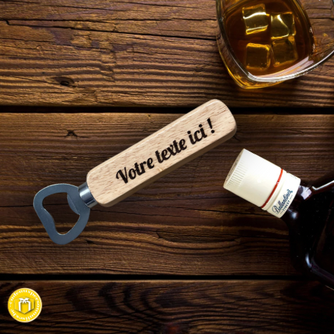 Ouvre bouteille en bois à personnaliser