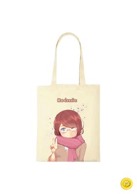 Tote bag personnalisé jeune fille kawaii