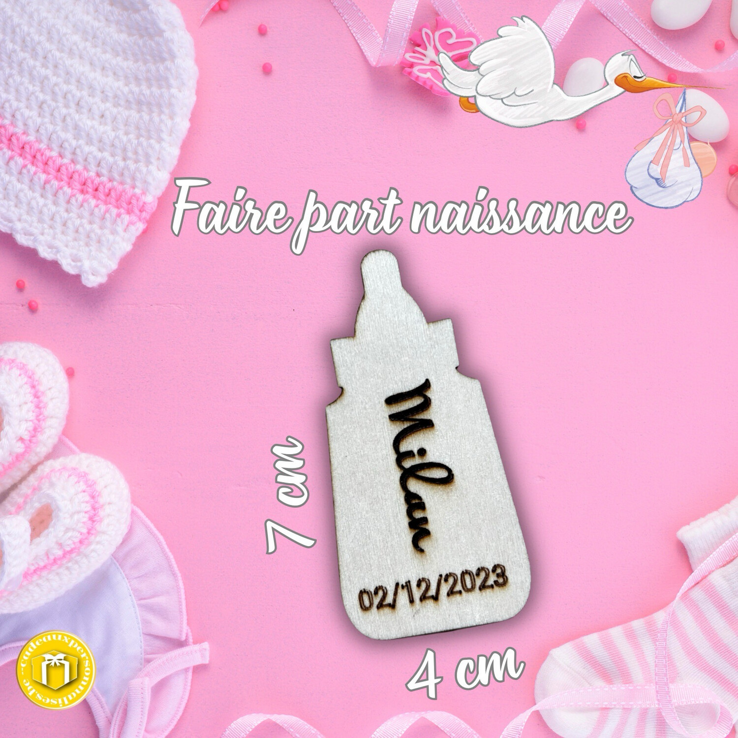 Faire part biberon pour naissance