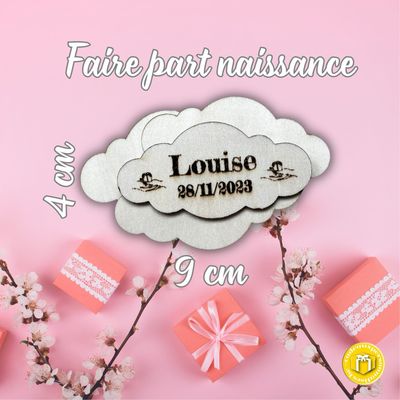 Faire part nuage pour naissance