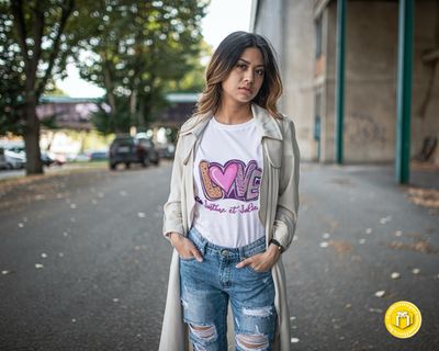 T-shirt love pour couple avec prénom