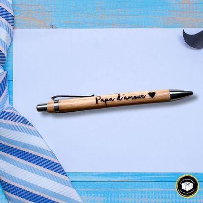 Stylo bambou personnalisé papa d'amour Stylo bambou pour les papas