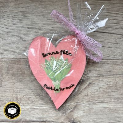 Bouquet de muguet en bois coloré