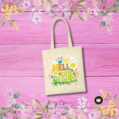 Tote bag Hello Spring