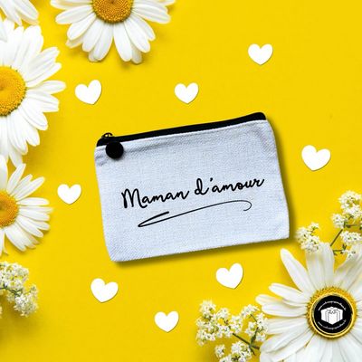 Trousse maquillage personnalisée maman d'amour Trousse maquillage personnalisée maman d'amour