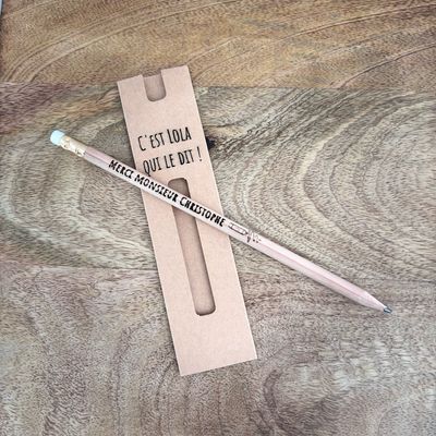 Grand crayon en bois merci monsieur