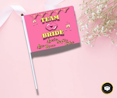 Drapeau pour la team de la mariée