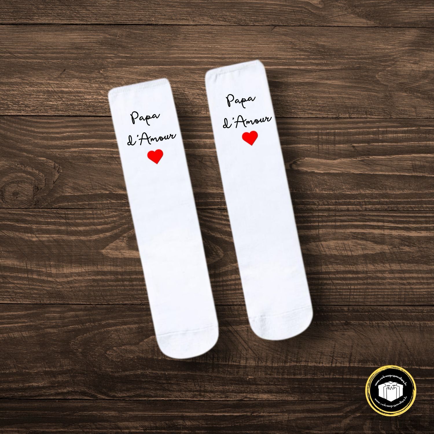 Chaussettes en tissu hautes pour les papas.