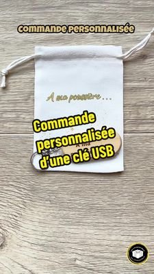 Clé USB en bois à personnaliser