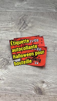 Étiquette bouteille spécial Halloween