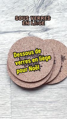 Dessous de verres en liège joyeuses fêtes