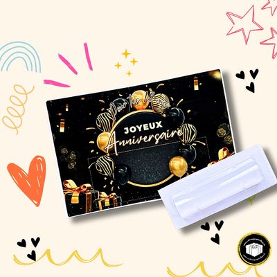 Support billet personnalisé avec capsule pour anniversaire